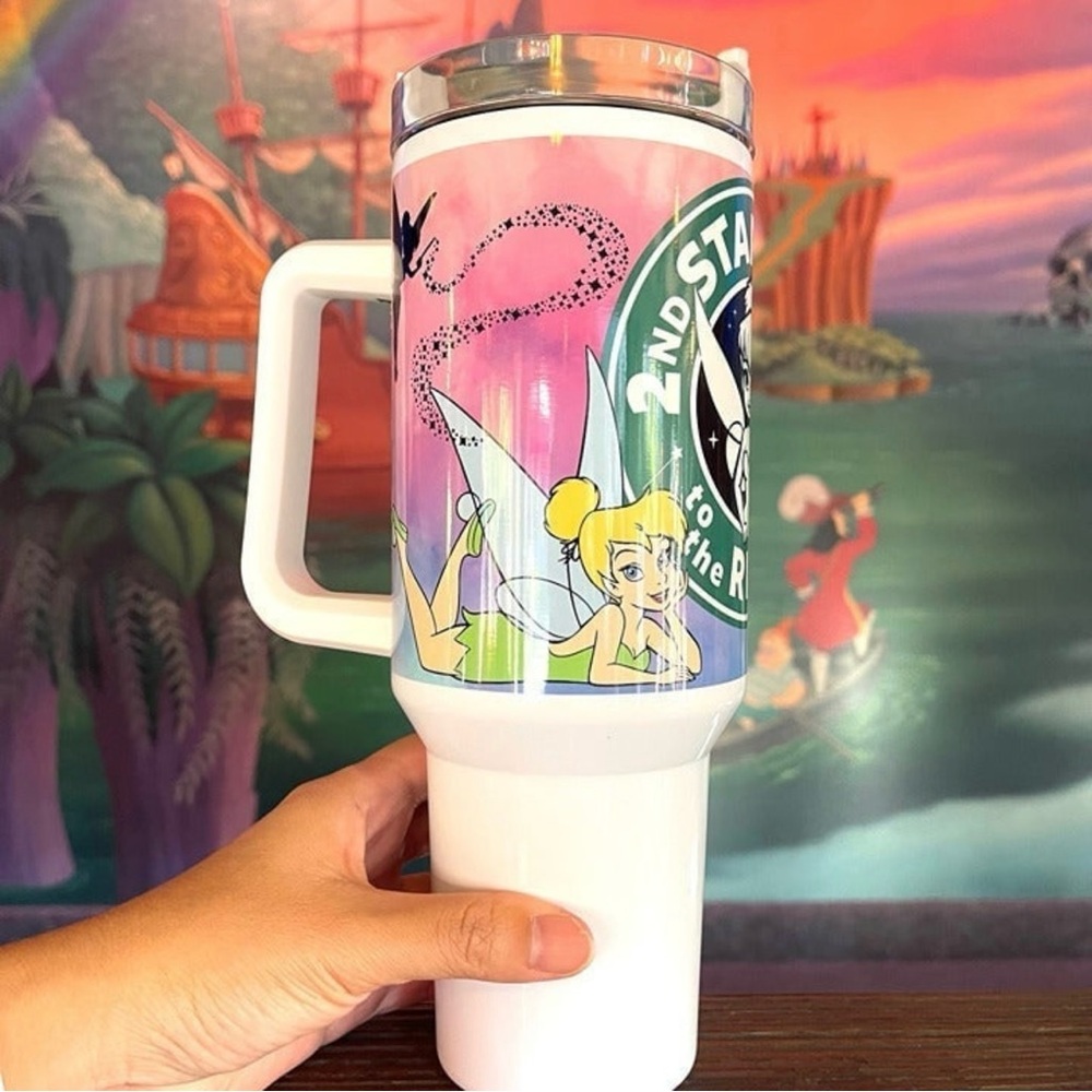 Disney Tinkerbell 40 oz Tumbler/Water bottle/Mug with hand carry handle. - Picture 8 of 8